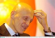 27 January 2004; Soccer referee Pierluigi Collina at a photocall to announce details of Coca-Cola's sponsorship of Euro 2004. The Helix, DCU, Dublin. Picture credit; Brian Lawless / SPORTSFILE *EDI*
