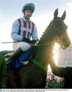 28 December 2003; Best Mate, with Jim Culloty up, walks to the start of the Ericsson Steeplechase, Leopardstown Racecourse, Dublin. Horse Racing. Picture Credit; David Maher / SPORTSFILE *EDI*