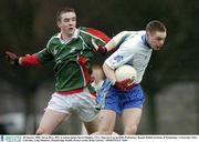 28 January 2004; Steven Brey, DIT, in action against Kevin Hinphey, UUC, Sigerson Cup football, Preliminary Round, Dublin Institute of Technology v University Ulster Coleraine, Long Meadows, Islandbridge, Dublin. Picture credit; Brian Lawless / SPORTSFILE *EDI*