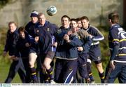 29 January 2004; Christian Warner in action during squad training. Leinster squad training, Old Belvedere, Anglesea Road, Dublin. Picture credit; Matt Browne / SPORTSFILE *EDI*