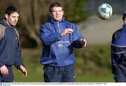 29 January 2004; Gordon D'Arcy in action during squad training. Leinster squad training, Old Belvedere, Anglesea Road, Dublin. Picture credit; Matt Browne / SPORTSFILE *EDI*