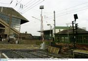 29 January 2004; A general view of the outside of Lansdowne Road Stadium showing the level crossing, Dublin. Picture credit; Damien Eagers / SPORTSFILE *EDI*