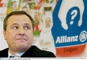 29 January 2004; Dublin manager Tommy Lyons at the launch of the Allianz National Football and Hurling Leagues 2004 which is the 12th year of Allianz's sponsorship of the Leagues. Allianz House, Burlington Road, Dublin. Picture credit; Brendan Moran / SPORTSFILE *EDI*