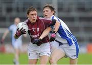 6 July 2013; Conor Doherty, Galway, in action against Conor Phelan, Waterford. GAA Football All-Ireland Senior Championship, Round 2, Galway v Waterford, Pearse Stadium, Salthill, Galway. Picture credit: Ray Ryan / SPORTSFILE