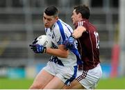 6 July 2013; Paul Whyte, Waterford, in action against Michael Farragher, Galway. GAA Football All-Ireland Senior Championship, Round 2, Galway v Waterford, Pearse Stadium, Salthill, Galway. Picture credit: Ray Ryan / SPORTSFILE