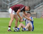 6 July 2013; Paul Conroy, Galway, consoles Paul Whyte, Waterford, after the match. GAA Football All-Ireland Senior Championship, Round 2, Galway v Waterford, Pearse Stadium, Salthill, Galway. Picture credit: Ray Ryan / SPORTSFILE