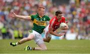 7 July 2013; Aidan Walsh, Cork, in action against Johnny Buckley, Kerry. Munster GAA Football Senior Championship Final, Kerry v Cork, Fitzgerald Stadium, Killarney, Co. Kerry. Picture credit: Diarmuid Greene / SPORTSFILE