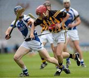 7 July 2013; Ciaran Wallace, Kilkenny, in action against Joe Campion, Laois. Electric Ireland Leinster GAA Hurling Minor Championship Final, Laois v Kilkenny, Croke Park, Dublin. Picture credit: Brian Lawless / SPORTSFILE