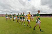 7 July 2013; Kerry captain Colm Cooper leads his team during the pre-match parade. Munster GAA Football Senior Championship Final, Kerry v Cork, Fitzgerald Stadium, Killarney, Co. Kerry. Picture credit: Diarmuid Greene / SPORTSFILE