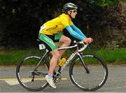 7 July 2013; Overall race leader Eddie Dunbar, Ireland - Stena Line, in action during Stage 6 on the 2013 Junior Tour of Ireland, Ennis - Gallows Hill, Co. Clare. Picture credit: Stephen McMahon / SPORTSFILE