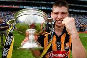 7 July 2013; James Tyrrell, Kilkenny captain, celebrates at the end of the game. Electric Ireland Leinster GAA Hurling Minor Championship Final, Laois v Kilkenny, Croke Park, Dublin. Picture credit: David Maher / SPORTSFILE