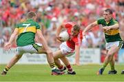 7 July 2013; Ciaran Sheehan, Cork, in action against Peter Crowley, left, and Mark Griffin, Kerry. Munster GAA Football Senior Championship Final, Kerry v Cork, Fitzgerald Stadium, Killarney, Co. Kerry. Picture credit: Barry Cregg / SPORTSFILE
