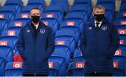 15 November 2020; FAI Chief Executive Jonathan Hill and FAI Interim Chief Executive Gary Owens, right, during the UEFA Nations League B match between Wales and Republic of Ireland at Cardiff City Stadium in Cardiff, Wales. Photo by Stephen McCarthy/Sportsfile