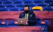 15 November 2020; Daniel Kelly, FAI communications executive, during the UEFA Nations League B match between Wales and Republic of Ireland at Cardiff City Stadium in Cardiff, Wales. Photo by Stephen McCarthy/Sportsfile