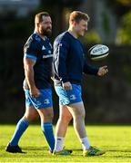 18 November 2020; James Tracy, right, and Michael Bent during Leinster Rugby squad training at UCD in Dublin. Photo by Harry Murphy/Sportsfile