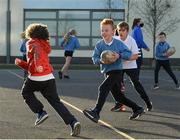 19 November 2020; Charlie Brett in action during Leinster Rugby training at Gaelscoil Moshíológ in Gorey, Wexford. Photo by Matt Browne/Sportsfile