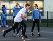 19 November 2020; Jack Conroy-Moore in action during Leinster Rugby training at Gaelscoil Moshíológ in Gorey, Wexford. Photo by Matt Browne/Sportsfile