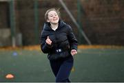 18 November 2020; Kate Hayden during a Leinster Rugby After School Pop Up Club at DCU in Dublin. Photo by Piaras Ó Mídheach/Sportsfile