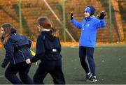 18 November 2020; Larissa Muldoon coaching during a Leinster Rugby After School Pop Up Club at DCU in Dublin. Photo by Piaras Ó Mídheach/Sportsfile