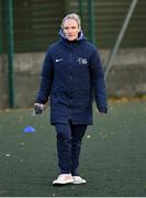 18 November 2020; Lisa Kelly, Dublin City Sports and Wellbeing Partnership, coaching during a Leinster Rugby After School Pop Up Club at DCU in Dublin. Photo by Piaras Ó Mídheach/Sportsfile