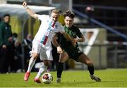 18 November 2020; Kenan Avdusinovic of Luxembourg in action against Danny McNamara of Republic of Ireland during the UEFA European U21 Championship Qualifier match between Luxembourg and Republic of Ireland at Stade Henri-Dunant in Beggen, Luxembourg. Photo by Gerry Schmidt/Sportsfile