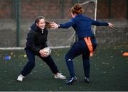 18 November 2020; Kaye Hayden during a Leinster Rugby After School Pop Up Club at DCU in Dublin. Photo by Piaras Ó Mídheach/Sportsfile