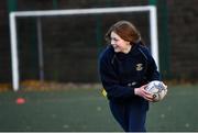 18 November 2020; Sophie Martin during a Leinster Rugby After School Pop Up Club at DCU in Dublin. Photo by Piaras Ó Mídheach/Sportsfile