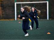 18 November 2020; Kate Hayden during a Leinster Rugby After School Pop Up Club at DCU in Dublin. Photo by Piaras Ó Mídheach/Sportsfile