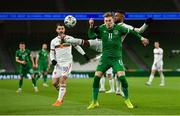 18 November 2020; Ronan Curtis of Republic of Ireland in action against Cicinho of Bulgaria during the UEFA Nations League B match between Republic of Ireland and Bulgaria at the Aviva Stadium in Dublin. Photo by Seb Daly/Sportsfile