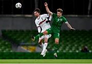 18 November 2020; Kristian Dimitrov of Bulgaria in action against James Collins of Republic of Ireland during the UEFA Nations League B match between Republic of Ireland and Bulgaria at the Aviva Stadium in Dublin. Photo by Sam Barnes/Sportsfile