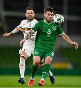 18 November 2020; Ryan Manning of Republic of Ireland in action against Spas Delev of Bulgaria during the UEFA Nations League B match between Republic of Ireland and Bulgaria at the Aviva Stadium in Dublin. Photo by Sam Barnes/Sportsfile