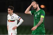 18 November 2020; Shane Duffy of Republic of Ireland reacts after the UEFA Nations League B match between Republic of Ireland and Bulgaria at the Aviva Stadium in Dublin. Photo by Stephen McCarthy/Sportsfile