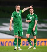 18 November 2020; Shane Duffy, left, and Kevin Long of Republic of Ireland during the UEFA Nations League B match between Republic of Ireland and Bulgaria at the Aviva Stadium in Dublin. Photo by Stephen McCarthy/Sportsfile