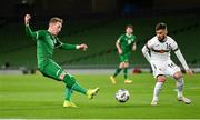 18 November 2020; Ronan Curtis of Republic of Ireland in action against Kristiyan Malinov of Bulgaria during the UEFA Nations League B match between Republic of Ireland and Bulgaria at the Aviva Stadium in Dublin. Photo by Seb Daly/Sportsfile