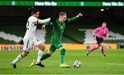 18 November 2020; Ronan Curtis of Republic of Ireland in action against Aleksandar Tsvetkov of Bulgaria during the UEFA Nations League B match between Republic of Ireland and Bulgaria at the Aviva Stadium in Dublin. Photo by Seb Daly/Sportsfile