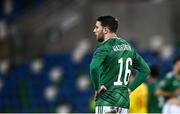 18 November 2020; Conor Washington of Northern Ireland during the UEFA Nations League B match between Northern Ireland and Romania in the National Football Stadium at Windsor Park in Belfast. Photo by David Fitzgerald/Sportsfile