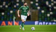 18 November 2020; Stuart Dallas of Northern Ireland during the UEFA Nations League B match between Northern Ireland and Romania in the National Football Stadium at Windsor Park in Belfast. Photo by David Fitzgerald/Sportsfile