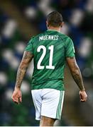 18 November 2020; Josh Magennis of Northern Ireland during the UEFA Nations League B match between Northern Ireland and Romania in the National Football Stadium at Windsor Park in Belfast. Photo by David Fitzgerald/Sportsfile