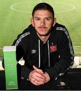 19 November 2020; Sean Murray of Dundalk with his SSE Airtricity SWAI Player of the Month Award for October 2020 at Oriel Park in Dundalk, Louth. Photo by Matt Browne/Sportsfile