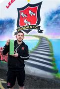 19 November 2020; Sean Murray of Dundalk with his SSE Airtricity SWAI Player of the Month Award for October 2020 at Oriel Park in Dundalk, Louth. Photo by Matt Browne/Sportsfile