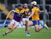 14 November 2020; Liam Óg McGovern of Wexford in action against Aidan McCarthy of Clare during the GAA Hurling All-Ireland Senior Championship Qualifier Round 2 match between Wexford and Clare at MW Hire O'Moore Park in Portlaoise, Laois. Photo by Piaras Ó Mídheach/Sportsfile