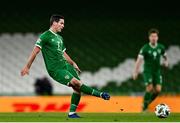 18 November 2020; Josh Cullen of Republic of Ireland during the UEFA Nations League B match between Republic of Ireland and Bulgaria at the Aviva Stadium in Dublin. Photo by Sam Barnes/Sportsfile