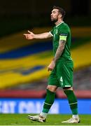 18 November 2020; Shane Duffy of Republic of Ireland during the UEFA Nations League B match between Republic of Ireland and Bulgaria at the Aviva Stadium in Dublin. Photo by Sam Barnes/Sportsfile