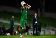 18 November 2020; Ryan Manning of Republic of Ireland during the UEFA Nations League B match between Republic of Ireland and Bulgaria at the Aviva Stadium in Dublin. Photo by Sam Barnes/Sportsfile