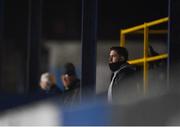 20 November 2020; Shamrock Rovers manager Stephen Bradley watches the action from the stand during the Extra.ie FAI Cup Quarter-Final match between Finn Harps and Shamrock Rovers at Finn Park in Ballybofey, Donegal. Photo by Seb Daly/Sportsfile