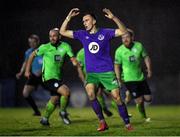 20 November 2020; Aaron McEneff of Shamrock Rovers reacts after missing a penalty during the Extra.ie FAI Cup Quarter-Final match between Finn Harps and Shamrock Rovers at Finn Park in Ballybofey, Donegal. Photo by Seb Daly/Sportsfile