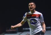 20 November 2020; Michael Duffy of Dundalk celebrates after scoring his side's first goal during the Extra.ie FAI Cup Quarter-Final match between Bohemians and Dundalk at Dalymount Park in Dublin. Photo by Ben McShane/Sportsfile