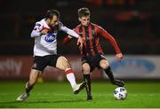 20 November 2020; Paddy Kirk of Bohemians in action against Stefan Colovic of Dundalk during the Extra.ie FAI Cup Quarter-Final match between Bohemians and Dundalk at Dalymount Park in Dublin. Photo by Stephen McCarthy/Sportsfile