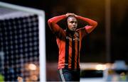 20 November 2020; Andre Wright of Bohemians reacts during the Extra.ie FAI Cup Quarter-Final match between Bohemians and Dundalk at Dalymount Park in Dublin. Photo by Stephen McCarthy/Sportsfile