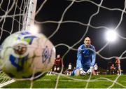 20 November 2020; Dundalk goalkeeper Gary Rogers after conceding his side's first goal, from a penalty, during the Extra.ie FAI Cup Quarter-Final match between Bohemians and Dundalk at Dalymount Park in Dublin. Photo by Stephen McCarthy/Sportsfile